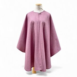 Peter James Lavender Purple 100% Wool Women's Cape, Cloak, One Size, Vintage